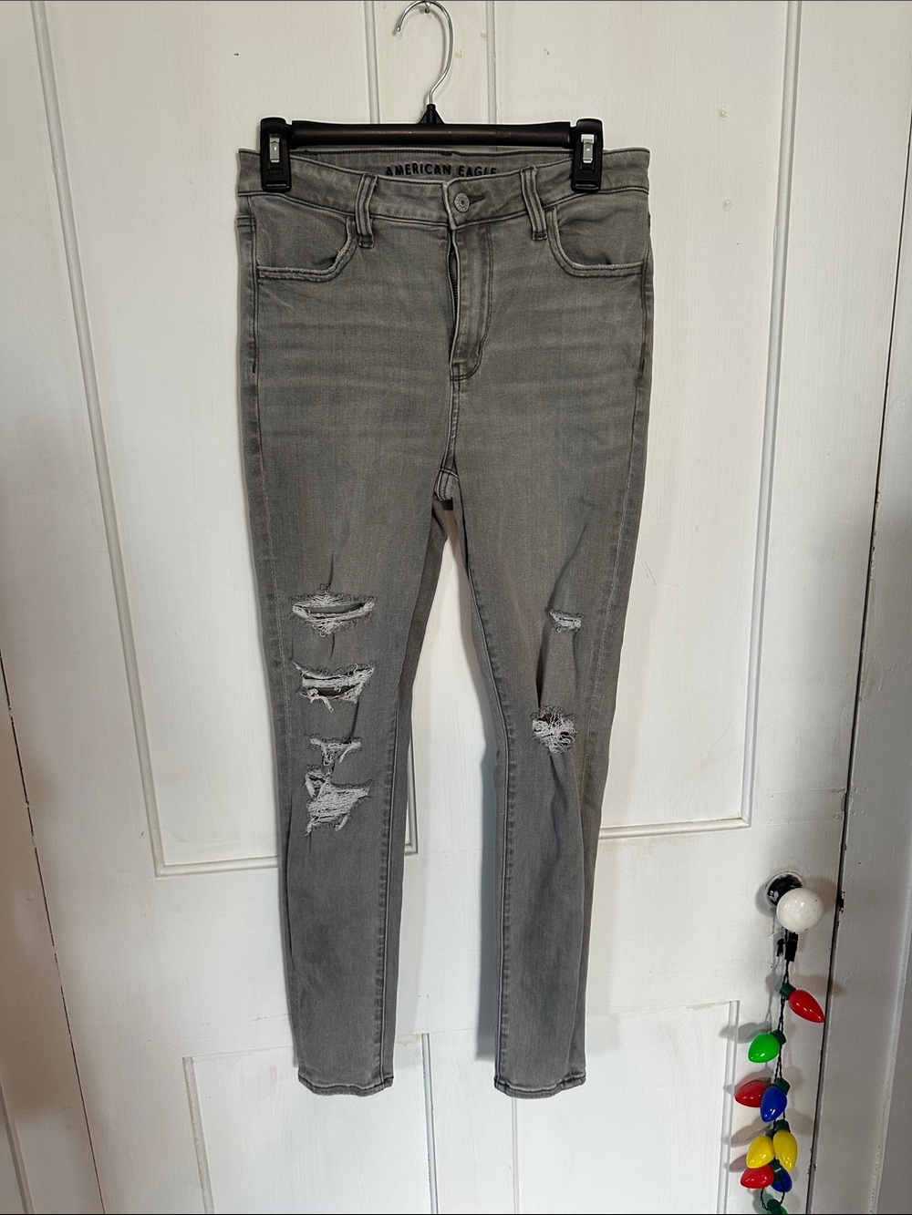 American Eagle grey hi rise Jeggings women’s size 8 - Picture 1 of 7
